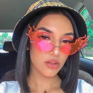 2020 New Arrival Sunglasses Fire Flames Cool Unisex Party Sunglasses